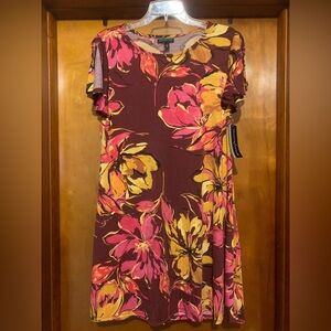 NWT Allison/Brittney Size M Purple Floral Dress